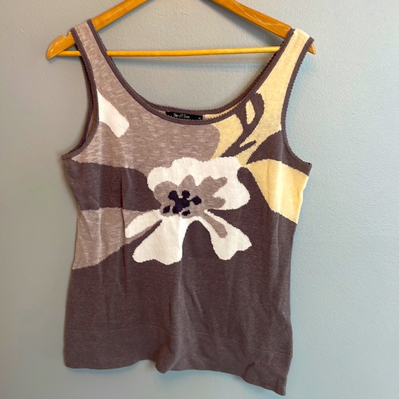 NIC+ZOE Tops - Lightweight woven tank top with floral print on front